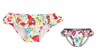 BABY GIRL'S FLORAL PATTERN SWIMMING BRIEF LOLETA LN-70120 - SITE_NAME_SEO