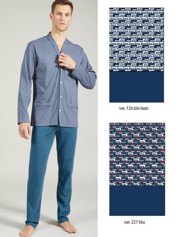 Bip Bip 7211 Offener Herren-Pyjama aus warmem Baumwolljersey - SITE_NAME_SEO