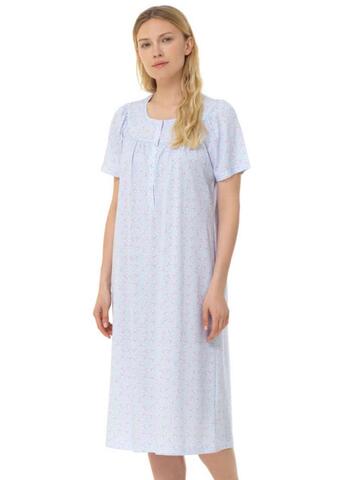 Linclalor 74968 women's short-sleeved cotton jersey nightdress - SITE_NAME_SEO