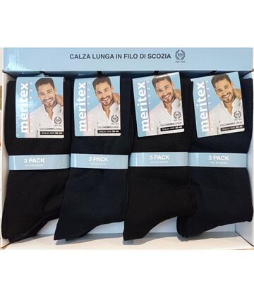 Calzettone lungo uomo in cotone elasticizzato Meritex 8200 TRI-PACK - SITE_NAME_SEO