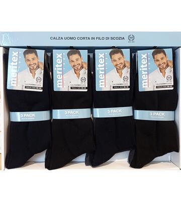Meritex 8201 TRI-PACK Kurze Herrensocken aus Stretch-Baumwolle - SITE_NAME_SEO