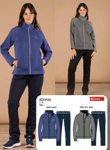 Women's tracksuit in fleece cotton with zip Fratelli Campagnolo 8Q76466 - SITE_NAME_SEO