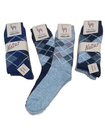 Men's short rhombus socks in alpaca Goffredo Berenzi 9004 2 PAIRS - SITE_NAME_SEO