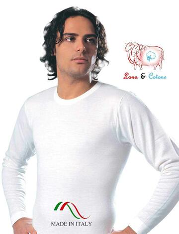 MAGLIA IN LANA COTONE MANICA LUNGA UOMO LEABLE 91 Tg.4/7 - SITE_NAME_SEO