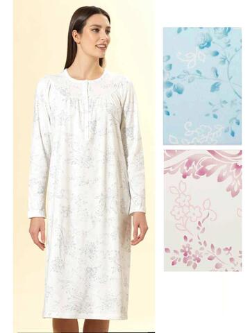 Linclalor 92081 Women's Warm Cotton Jersey Nightgown - SITE_NAME_SEO