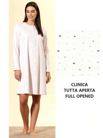 Camicia da notte clinica in jersey di caldo cotone Linclalor 92170 - SITE_NAME_SEO