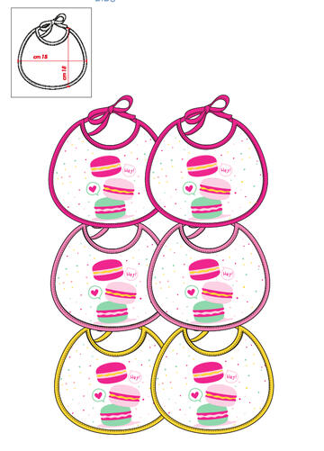 BABERO REDONDO DE NIÑA RIZADO PLÁSTICO CON CORDONES ELLEPI AD9561 - SITE_NAME_SEO