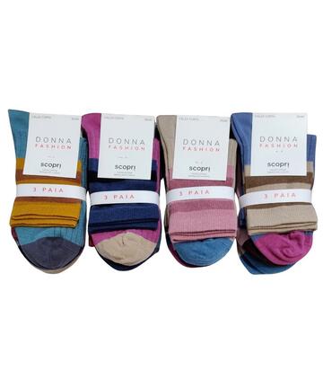 America Damen-Kurzsocken in verschiedenen Mustern, TRI-PACK - SITE_NAME_SEO