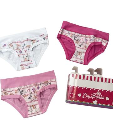 Slip boxerino bambina in cotone elasticizzato Emy B3026 - SITE_NAME_SEO