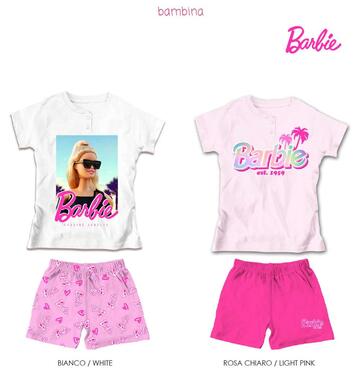 Barbie girls' short-sleeved cotton jersey pajamas BA52C6079 - SITE_NAME_SEO