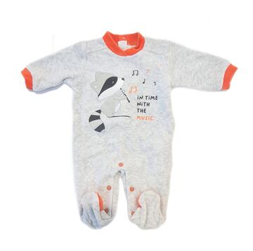 NEWBORN ONE-PIECE ONEsie IN CHENILLE WITH ELLEPI FOOT BQ3330 MA - SITE_NAME_SEO