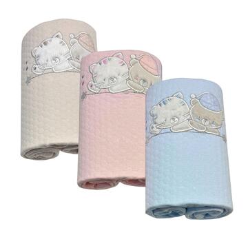 COPERTINA RICAMATA IN JERSEY NEONATO 70x80 BRUCOBRUCO KCM223 - SITE_NAME_SEO