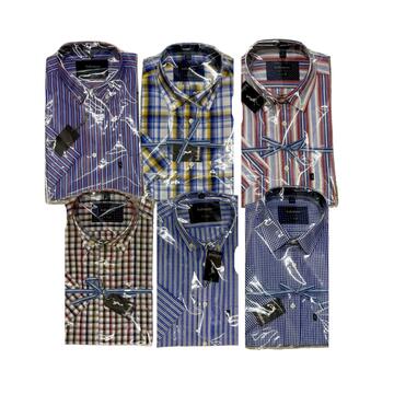 MEN'S COTTON SHIRT SHORT SLEEVE BAHAMAS PRINT G-CLUB - SITE_NAME_SEO