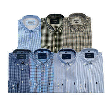 G-CLUB BAHAMAS PATTERNED LONG-SLEEVED COTTON MEN'S SHIRT - SITE_NAME_SEO