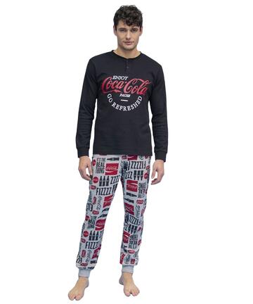 Pigiama uomo in jersey di cotone caldo Sabor Coca Cola CCM7637 - SITE_NAME_SEO