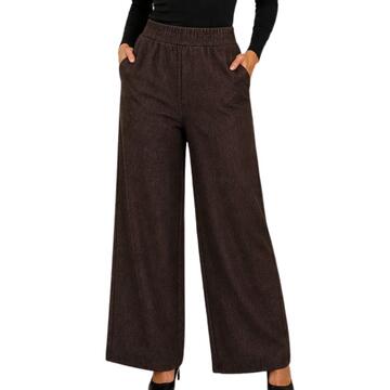 Pantalone donna a palazzo effetto denim Chiara Autieri pa3044 - SITE_NAME_SEO