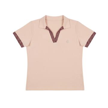 Coveri Moving DPL5152 Damen Kurzarm-Poloshirt aus Viskose - SITE_NAME_SEO