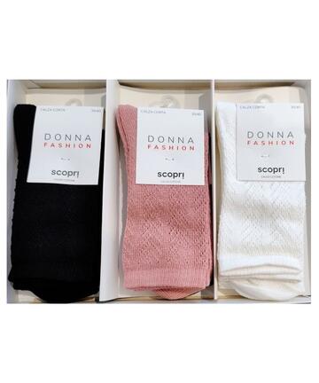 Women's short socks in warm perforated cotton Discover Prisco Crizia - SITE_NAME_SEO