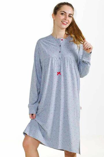 Camicia da notte donna in cotone caldo Stella Due Gi D8616 - SITE_NAME_SEO