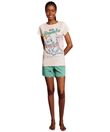 Pigiama donna a manica corta in jersey di cotone Disney Dumbo DYD3832 - SITE_NAME_SEO