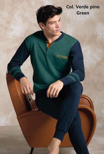 Enrico Coveri EP2162 Warm Cotton Jersey Men's Pyjamas - SITE_NAME_SEO