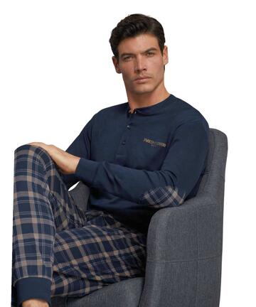 Pigiama uomo in jersey di cotone caldo Enrico Coveri EP2242 - SITE_NAME_SEO