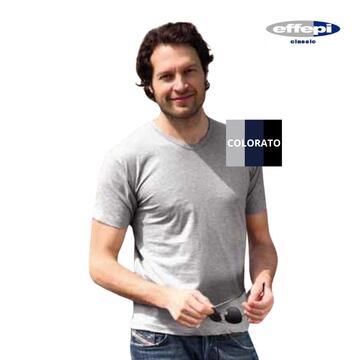 T-shirt unisex in cotone con scavo a V Effepi 864 COLORATO - SITE_NAME_SEO