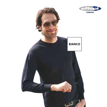 MAGLIA MANICA LUNGA UOMO EFFEPI 876 BIANCO - SITE_NAME_SEO