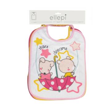 Bavetta da bambina in spugna con elastico 27x35 Ellepi AD9760 - SITE_NAME_SEO