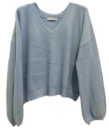 MAGLIONE DONNA CON STRASS SCOLLO A V FIORENZA AMADORI 3002 - SITE_NAME_SEO