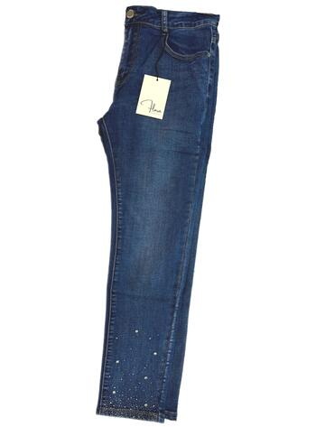 JEANS DONNA CON STRASS FLORA FL2002 - SITE_NAME_SEO