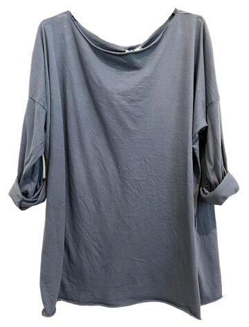 WOMEN'S THREE-QUARTER SLEEVE RAW CUT SWEATER FLORA FL2004 - SITE_NAME_SEO