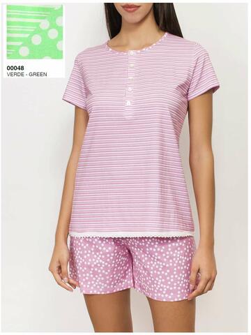 Pigiama donna in cotone a manica corta SieLei Funny Mix FM11 - SITE_NAME_SEO