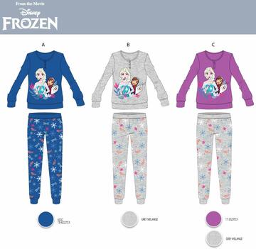 Pigiama da bambina in jersey di cotone Disney Frozen FR0281 - SITE_NAME_SEO