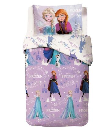 DISNEY FROZEN Baumwoll-Bettbezug-Set für Mädchen, Einzelbett - SITE_NAME_SEO