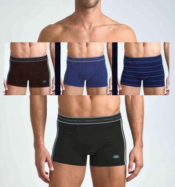 Men's boxer shorts in stretch cotton Il Granchio GB1291 Tri-pack - SITE_NAME_SEO