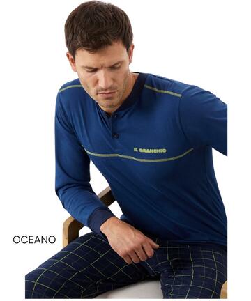 Pigiama uomo a manica lunga in jersey di cotone Il Granchio GP1141 - SITE_NAME_SEO