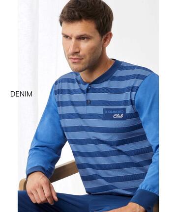 Pigiama uomo a manica lunga in jersey di cotone Il Granchio GP1142 - SITE_NAME_SEO