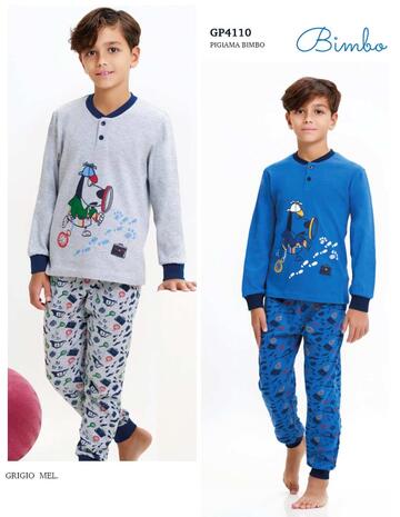 Children's Pyjamas in WARM cotton The Little Crab GP4110 - SITE_NAME_SEO