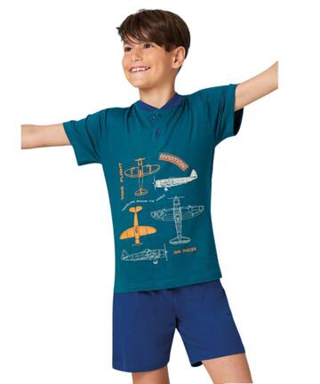 Pigiama corto da bambino in jersey di cotone Il Granchietto GP4149 - SITE_NAME_SEO