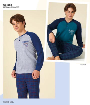 Pigiama da ragazzo in caldo cotone Il Granchietto GP4162 - SITE_NAME_SEO