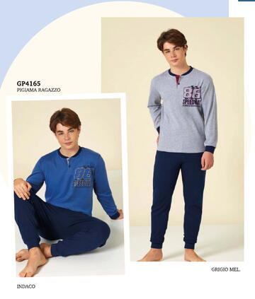 Pigiama da ragazzo in caldo cotone Il Granchietto GP4165 - SITE_NAME_SEO