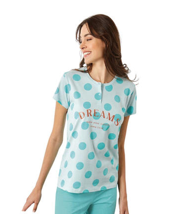Pigiama donna a manica corta in jersey di cotone Il Granchio Lady GP5133 - SITE_NAME_SEO