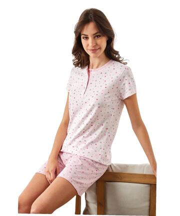 Pigiama donna a manica corta in jersey di cotone Il Granchio Lady GP5135 - SITE_NAME_SEO