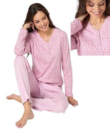 Pigiama donna in jersey di cotone caldo Il Granchio Lady GP6138 - SITE_NAME_SEO