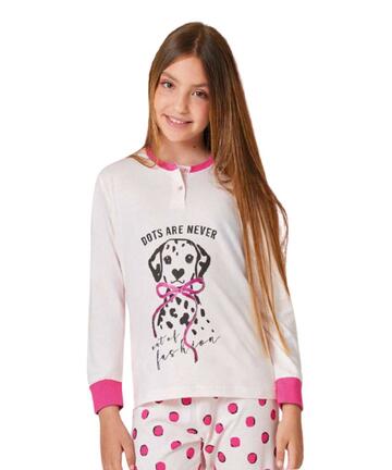 Pigiama da bambina in jersey di cotone Il Granchietto GP7125 - SITE_NAME_SEO