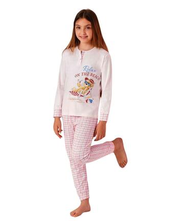 Pigiama da bambina in jersey di cotone Il Granchietto GP7126 - SITE_NAME_SEO
