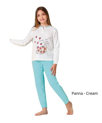 Pigiama da bambina in jersey di cotone Il Granchietto GP7127 - SITE_NAME_SEO