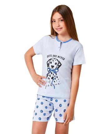 Pigiama corto da bambina in jersey di cotone Il Granchietto GP7128 - SITE_NAME_SEO