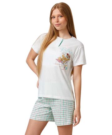 Pigiama corto da ragazza in jersey di cotone Il Granchietto GP7136 - SITE_NAME_SEO